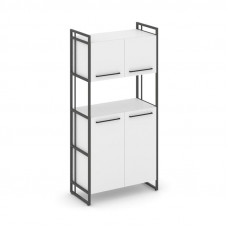 Rift Шкаф 4 ниши широкий RF.SS-42 Белый Бриллиант/Металл Антрацит/Черный Ручки 798*396*1648