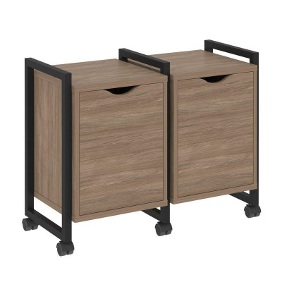 Loft Тумба на колесных опорах VR.L-TN-2.K Дуб Аризона/Металл Черный 970*460*767