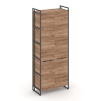 Rift Шкаф 5 ниш широкий RF.SS-51 Дуб Табак/Металл Антрацит/Черный Ручки 798*396*2010