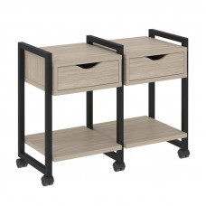 Loft Тумба на колесных опорах VR.L-TN-1.K Дуб Аттик/Металл Черный 970*460*767