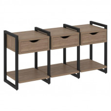 Loft Тумба на регулируемых опорах VR.L-TN-4.O Дуб Аризона/Металл Черный 1440*460*719