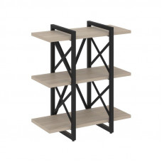 Loft Стеллаж на рег. опорах-3 полки VR.L-MST.O-3.4V Дуб Аттик/Металл Черный 800*400*910