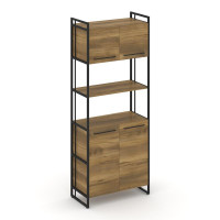 Rift Шкаф 5 ниш широкий RF.SS-53 Сандал Янтарный/Металл Черный/Черный Ручки 798*396*2010