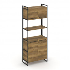 Rift Шкаф 5 ниш широкий RF.SS-53 Сандал Янтарный/Металл Черный/Черный Ручки 798*396*2010