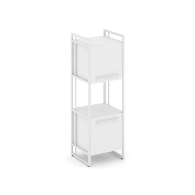 Rift Шкаф 3 ниши узкий RF.SU-33 (U) Белый Бриллиант/Металл Белый/Белый Ручки 420*396*1286