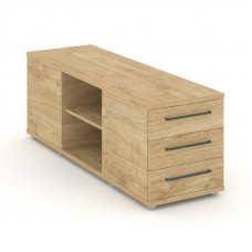 Rift Тумба опорная/приставная RF.TOPD-002 Тиквуд Светлый/Черный Ручки 1432*450*523