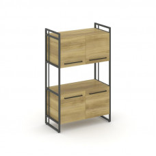 Rift Шкаф 3 ниши широкий RF.SS-33 Дуб Винченцо/Металл Антрацит/Черный Ручки 798*396*1286