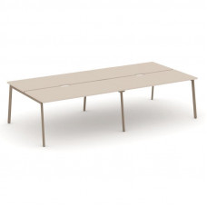 Estetica Рабочая станция 4 места ES.D.RS-4.4-VP Капучино/Металл Латте 3160*1500*750