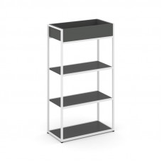 Rift Стеллаж металлический высокий приставной RF.STM-002 Антрацит NEW/Металл Белый 696*350*1250