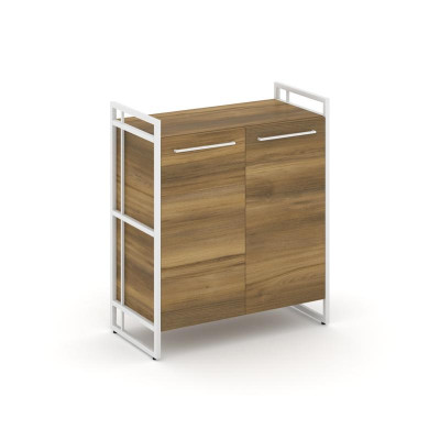 Rift Шкаф 2 ниши широкий RF.SS-21 Сандал Янтарный/Металл Белый/Белый Ручки 798*396*924