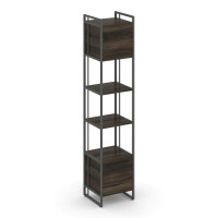 Rift Шкаф 5 ниш узкий RF.SU-54 (U) Дуб Мали/Металл Антрацит/Черный Ручки 420*396*2010