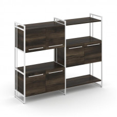 Rift Шкаф комбинированый RF.NS-004 Дуб Мали/Металл Белый/Белый Ручки 1576*396*1286