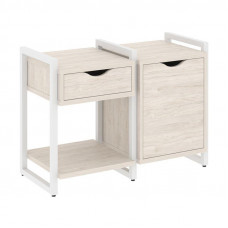 Loft Тумба на регулируемых опорах VR.L-TN-3.O Денвер Светлый/Металл Белый 970*460*719