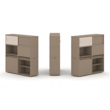 Estetica Набор №29. Тумба двойная+высокая надставка ES.NB.2V-29 Латте/Капучино 1500*410*1520