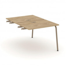 Estetica Двойной стол приставка к опор. тумбам ES.D.SPR-1-LK Тиквуд Светлый/Металл Латте 980*1500*75
