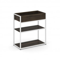 Rift Стеллаж металлический низкий приставной RF.STM-011 Дуб Мали/Металл Белый 596*350*750