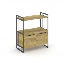 Rift Шкаф 2 ниши широкий RF.SS-22 Дуб Винченцо/Металл Антрацит/Черный Ручки 798*396*924