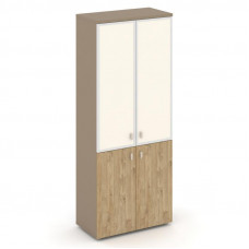Estetica Шкаф высокий широкий ES.ST-1.2R I Латте/Тиквуд Светлый/Лакобель ivory 800*420*1977