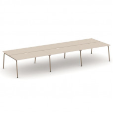 Estetica Рабочая станция 6 мест ES.D.RS-6.4-VK Капучино/Металл Латте 4740*1500*750