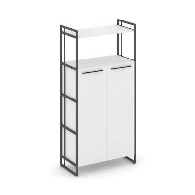 Rift Шкаф 4 ниши широкий RF.SS-43 Белый Бриллиант/Металл Антрацит/Черный Ручки 798*396*1648