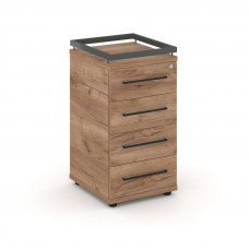 Rift Тумба приставная+рамка RF.TPR-002 Дуб Табак/Металл Антрацит/Черный Ручки 416*460*797