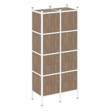 Loft Прямой стеллаж VR.L-04 Дуб Аризона/Металл Белый 862*446*1869