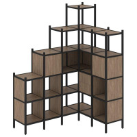 Loft Угловой внутренний стеллаж VR.L-44 Дуб Аризона/Металл Черный 1694*1278*2280