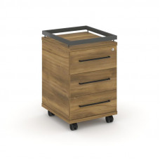 Rift Тумба мобильная усиленная + рамка RF.TM-003 Сандал Янтарный/Металл Антрацит/Черный Ручки 416*46