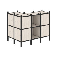 Loft Угловой внешний стеллаж наборный VR.L-51 Денвер Светлый/Металл Черный 862*1278*1047