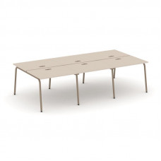 Estetica Рабочая станция 6 мест ES.D.RS-6.1-LK Капучино/Металл Латте 2940*1500*750