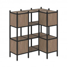 Loft Угловой внутренний стеллаж VR.L-29 Дуб Аризона/Металл Черный 1278*862*1458