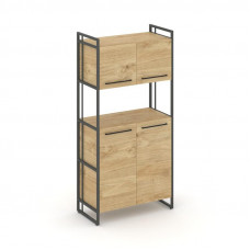 Rift Шкаф 4 ниши широкий RF.SS-42 Тиквуд Светлый/Металл Антрацит/Черный Ручки 798*396*1648