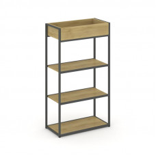 Rift Стеллаж металлический высокий приставной RF.STM-001 Дуб Винченцо/Металл Антрацит 596*350*1250