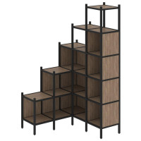 Loft Угловой внутренний стеллаж VR.L-49 Дуб Аризона/Металл Черный 1278*1278*2280