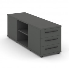 Rift Тумба опорная/приставная RF.TOPD-002 Антрацит NEW/Черный Ручки 1432*450*523