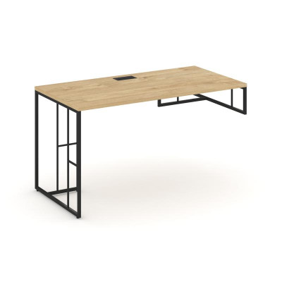 Rift Стол письменный для опорной тумбы правый RF.SPOT-014 (R) Тиквуд Светлый/Металл Черный 1580*700*