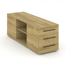 Rift Тумба опорная/приставная RF.TOPD-002 Дуб Винченцо/Черный Ручки 1432*450*523