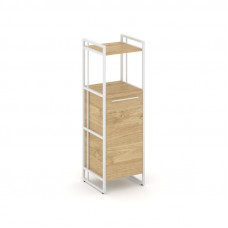 Rift Шкаф 3 ниши узкий RF.SU-32 (R) Тиквуд Светлый/Металл Белый/Белый Ручки 420*396*1286