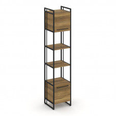 Rift Шкаф 5 ниш узкий RF.SU-54 (U) Сандал Янтарный/Металл Черный/Черный Ручки 420*396*2010