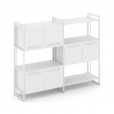 Rift Шкаф комбинированый RF.NS-004 Белый Бриллиант/Металл Белый/Белый Ручки 1576*396*1286