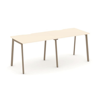 Estetica Рабочая станция 2 места ES.RS-2.1-VP Сатин/Металл Латте 1960*730*750