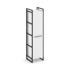 Rift Шкаф 4 ниши узкий RF.SU-41 (L) Белый Бриллиант/Металл Черный/Черный Ручки 420*396*1648