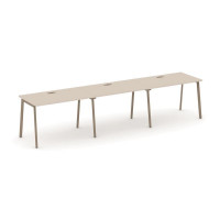 Estetica Рабочая станция 3 места ES.RS-3.2-LP Капучино/Металл Латте 3540*730*750