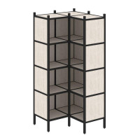 Loft Угловой внутренний стеллаж VR.L-31 Денвер Светлый/Металл Черный 862*862*1869