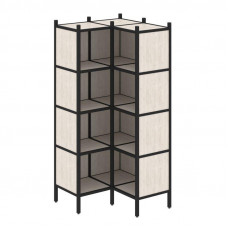 Loft Угловой внутренний стеллаж VR.L-31 Денвер Светлый/Металл Черный 862*862*1869