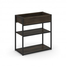 Rift Стеллаж металлический низкий приставной RF.STM-012 Дуб Мали/Металл Черный 696*350*750