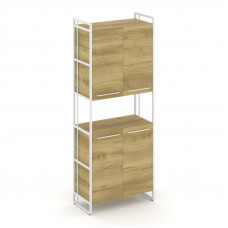 Rift Шкаф 5 ниш широкий RF.SS-52 Дуб Винченцо/Металл Белый/Белый Ручки 798*396*2010