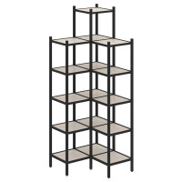 Loft Угловой внутренний стеллаж VR.L-46 Денвер Светлый/Металл Черный 862*862*2280