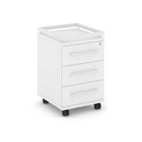 Rift Тумба мобильная усиленная + рамка RF.TM-003 Белый Бриллиант/Металл Белый/Белый Ручки 416*460*66