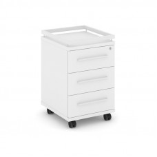 Rift Тумба мобильная усиленная + рамка RF.TM-003 Белый Бриллиант/Металл Белый/Белый Ручки 416*460*66